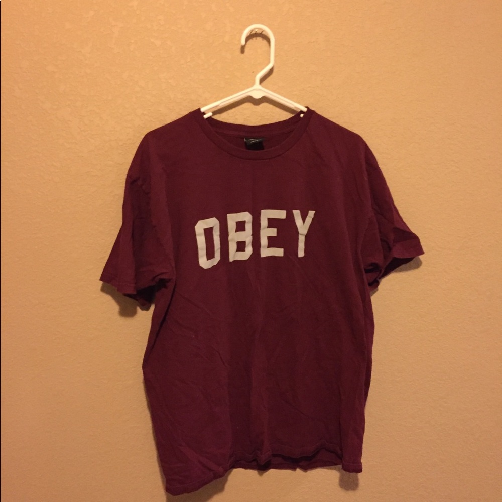 Obey Maroon T-Shirt